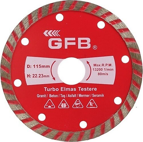 2386 GFB 180 MM TURBO ELMAS MERMER GRANİT