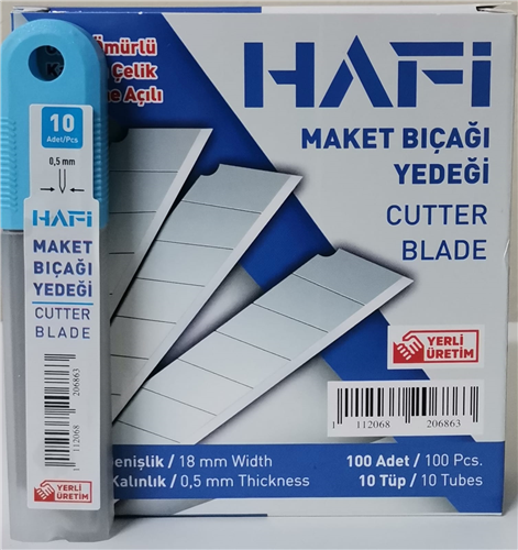 HAFİ 0,5 MM MAKET BIÇAĞI YEDEĞİ 100 LÜ