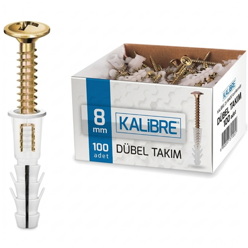 MADE KALİBRE DÜBEL TAKIMI PUL BAŞLI (100 AD)