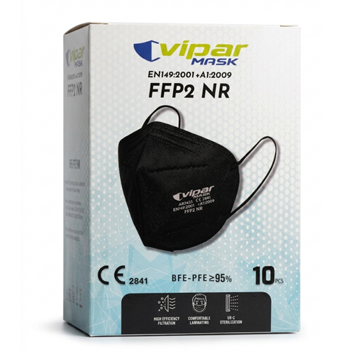 VİPAR SİYAH TOZ MASKESİ FFP2