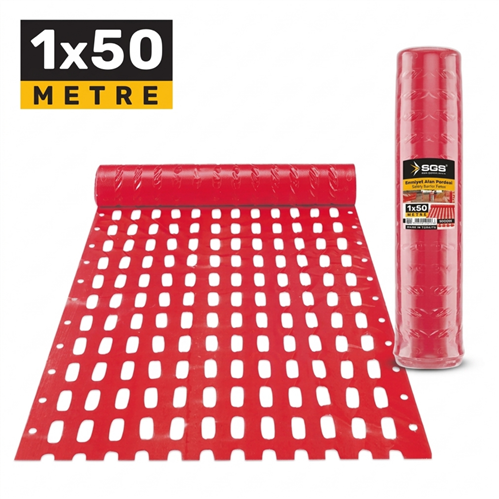 SGS EMNİYET ALAN PERDESİ 1x50 MT. 40 Gr. KIRMIZI 